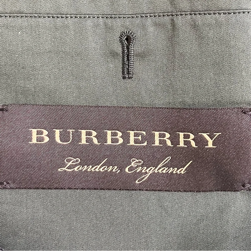Burberry Prorsum Re-Issued Unisex Waxed Khaki Cotton Gabardine Car Over Coat L - Picture 10 of 11